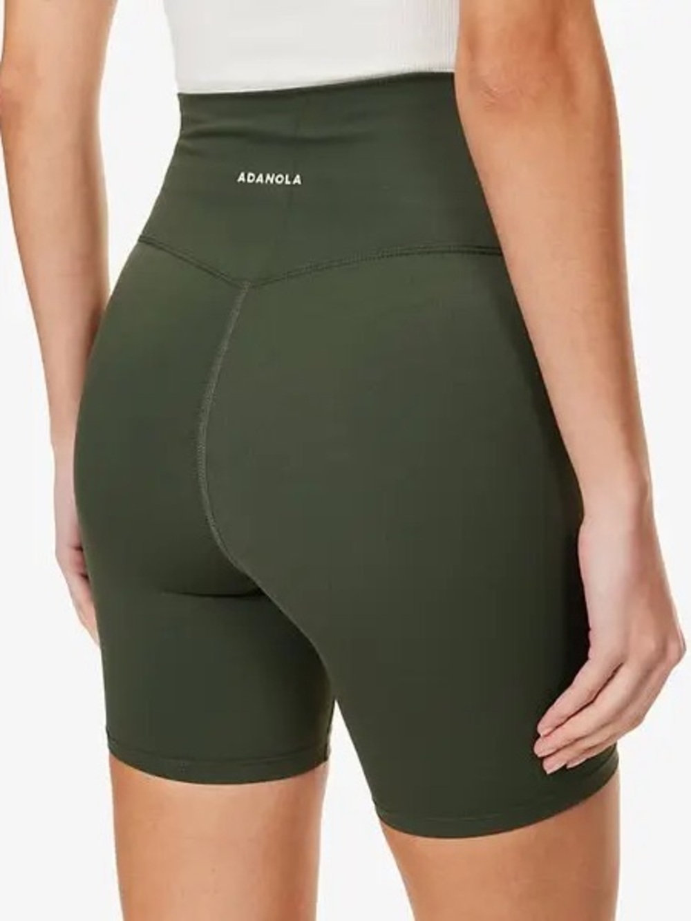 Adanola Ultimate Crop Biker Shorts - Dark Olive Small